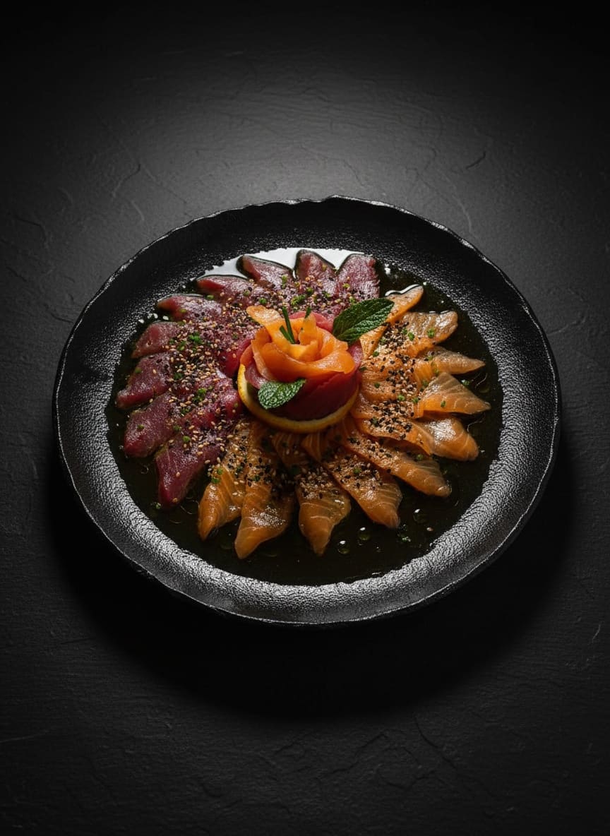 Carpaccio Misto de Salmão e Atum